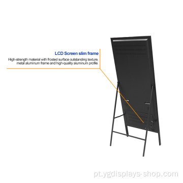 Suporte de chão para sinalização digital com tela LCD de publicidade de 43 polegadas